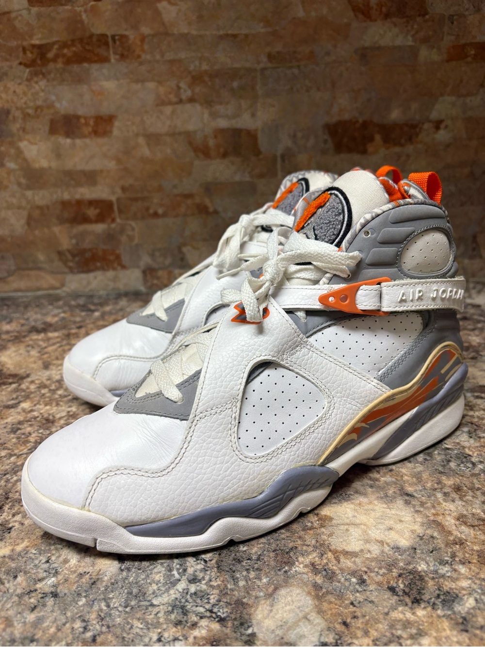 Air Jordan 8 Retro 2007 Orange Blaze 305381-102 Size 9.5